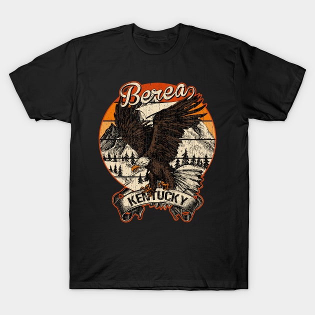 Berea Kentucky Bald Eagle Retro Vintage Aesthetic T-Shirt by aavejudo